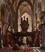 Victor-Jules Genisson Interior of the 'Sint-Salvatorkathedraal' in Bruges Germany oil painting artist